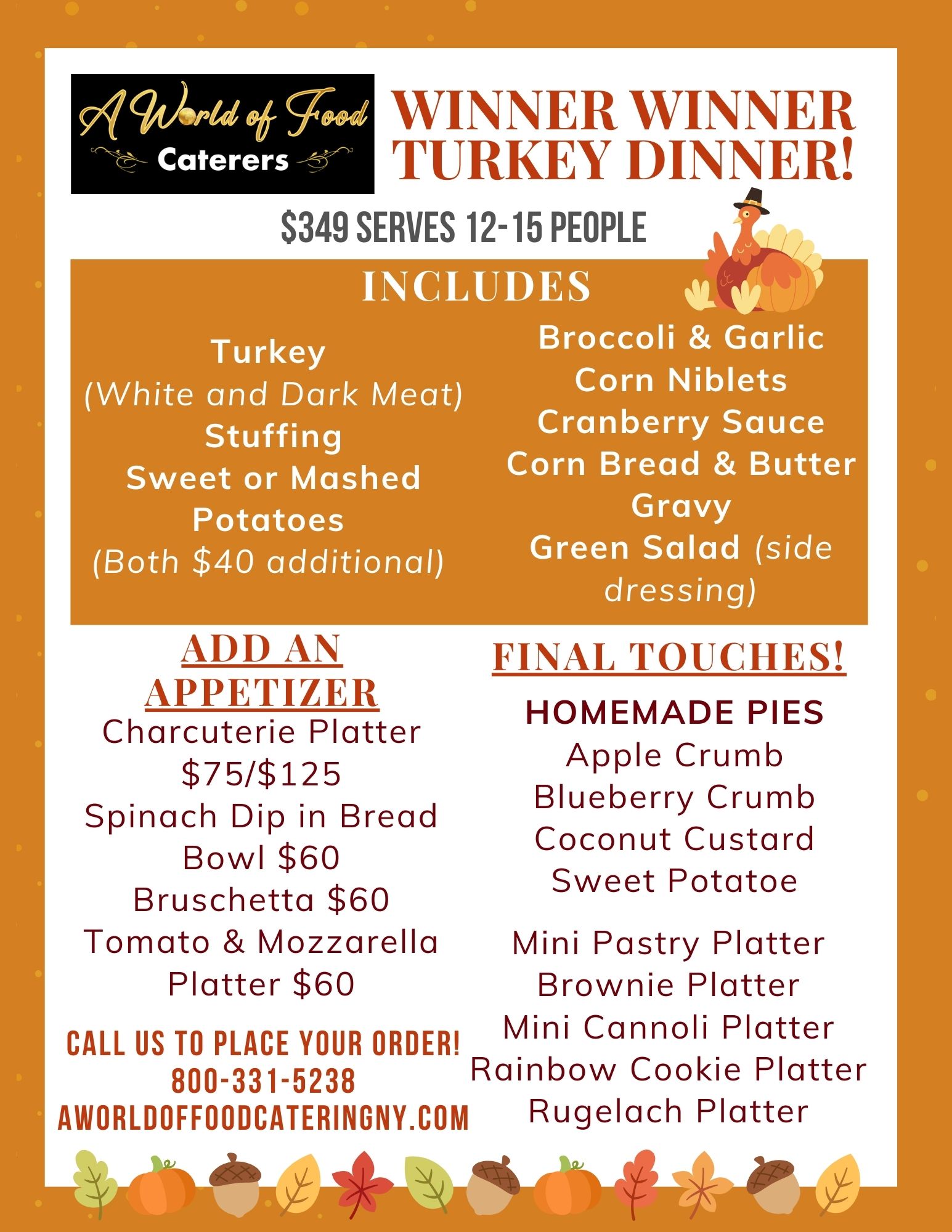 World of Foods   Thanksgiving Menu 2024 